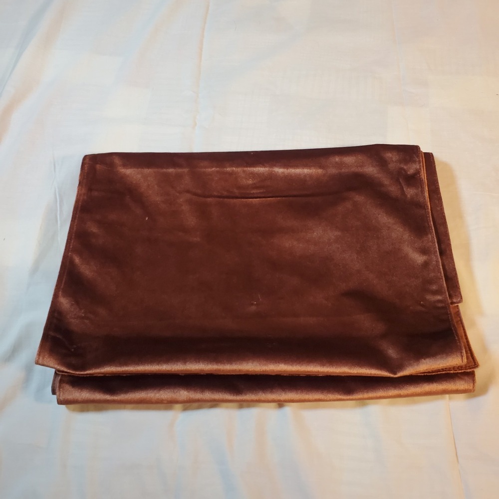 Shabby Chic Fall‎ decor long Table Runner Velvet Brown 16x88 Lined